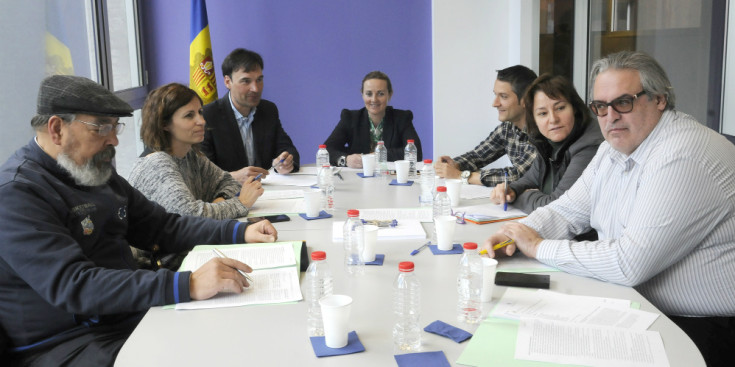 Els membres de la Comissió, ahir en l’última reunió al Centre de Tecnificació d'Ordino.