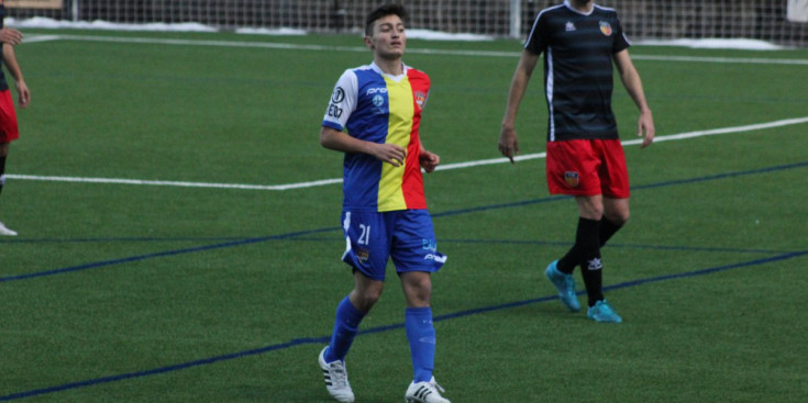 Àlex Martínez, amb el primer equip de l'FC Andorra.