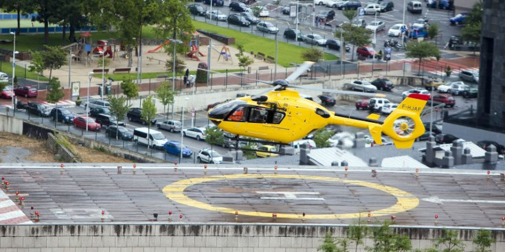Un helicòpter, a Andorra la Vella.