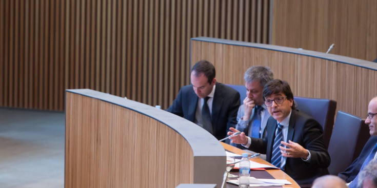 El ministre de Finances, Jordi Cinca, al Consell General ahir.
