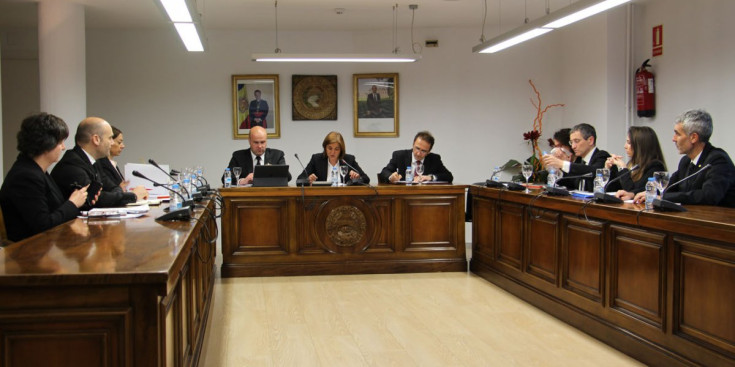Un moment de la sessió del Consell de Comú d’Escaldes-Engordany celebrada ahir.