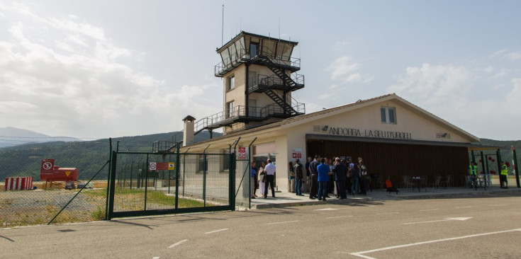 La terminal de l’aeroport Andorra-la Seu d’Urgell, ahir.