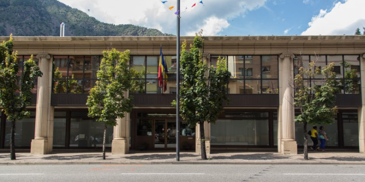 L’entrada exterior de la Seu de la Justícia a Andorra la Vella.